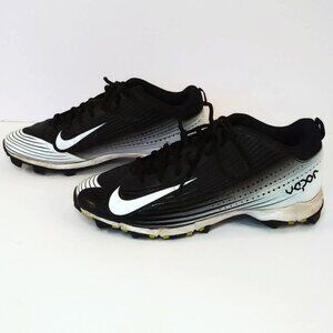 Nike Vapor Keystone 2 Low Stealth Mens Baseball Cleats Black and White Size 7.5